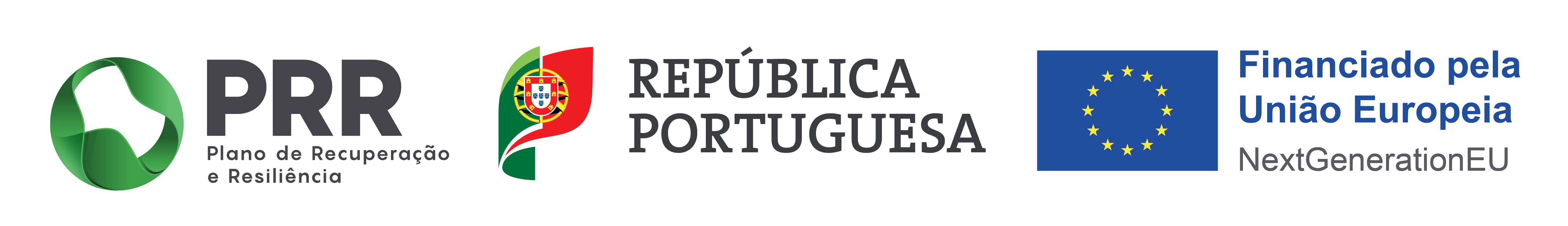 Logos PRR, Rep&uacute;blica Portuguesa e Uni&atilde;o Europeia